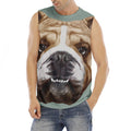 English Bulldog Portrait Print Men's Fitness Tank Top
