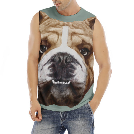 English Bulldog Portrait Print Men's Fitness Tank Top