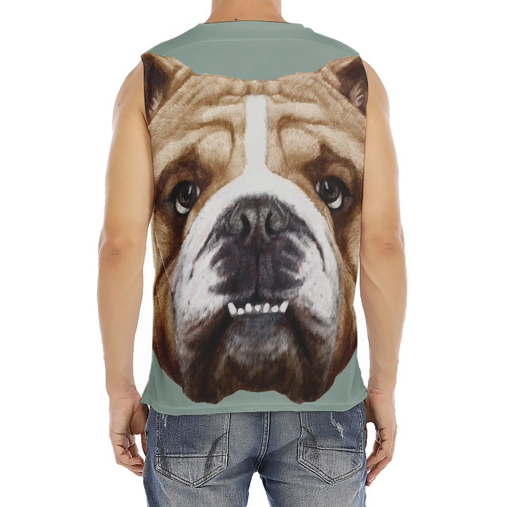 English Bulldog Portrait Print Men's Fitness Tank Top