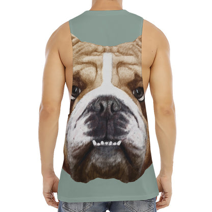 English Bulldog Portrait Print Men's Muscle Tank Top