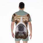 English Bulldog Portrait Print Men's Rompers
