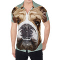 English Bulldog Portrait Print Men's Shirt