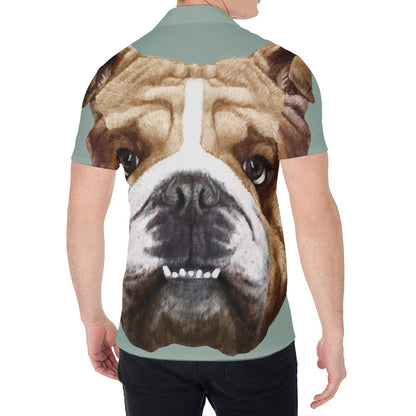 English Bulldog Portrait Print Men's Shirt