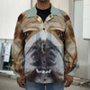 English Bulldog Portrait Print Men's Shirt Jacket