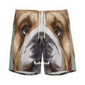 English Bulldog Portrait Print Men's Athletic Shorts
