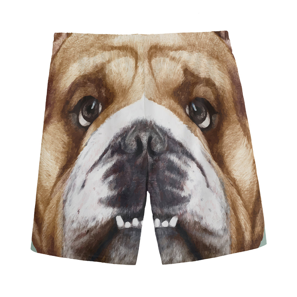 English Bulldog Portrait Print Men's Sports Shorts