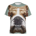 English Bulldog Portrait Print Men's Athletic T-Shirt