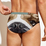 English Bulldog Portrait Print Men's Swim Briefs
