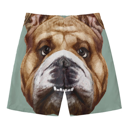 English Bulldog Portrait Print Men's Swim Trunks