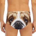 English Bulldog Portrait Print Men's Triangle Swim Briefs