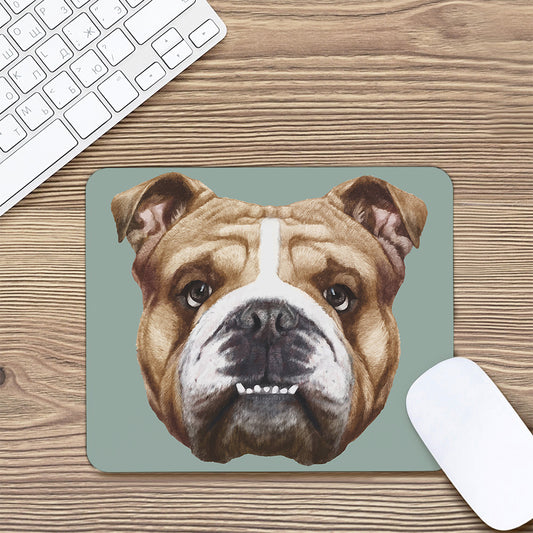 English Bulldog Portrait Print Mouse Pad