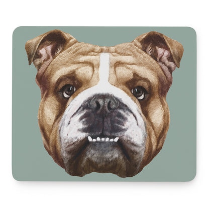 English Bulldog Portrait Print Mouse Pad