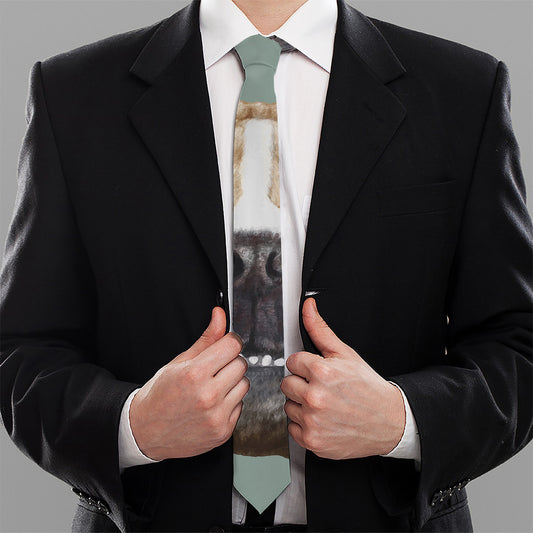 English Bulldog Portrait Print Necktie