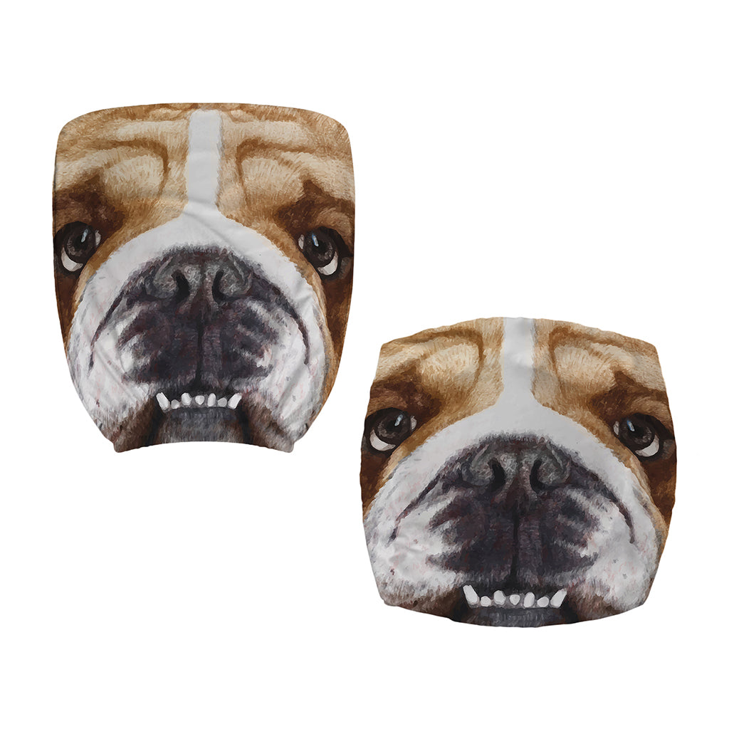English Bulldog Portrait Print Office Chair Cover