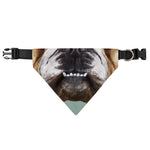 English Bulldog Portrait Print Over The Collar Dog Bandana