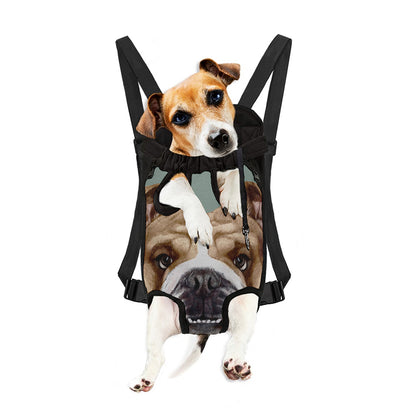 English Bulldog Portrait Print Pet Carrier Backpack