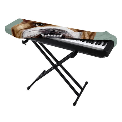 English Bulldog Portrait Print Piano Keyboard Cover