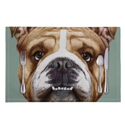 English Bulldog Portrait Print Placemat