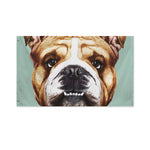 English Bulldog Portrait Print Polyester Flag
