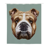 English Bulldog Portrait Print Polyester Shower Curtain