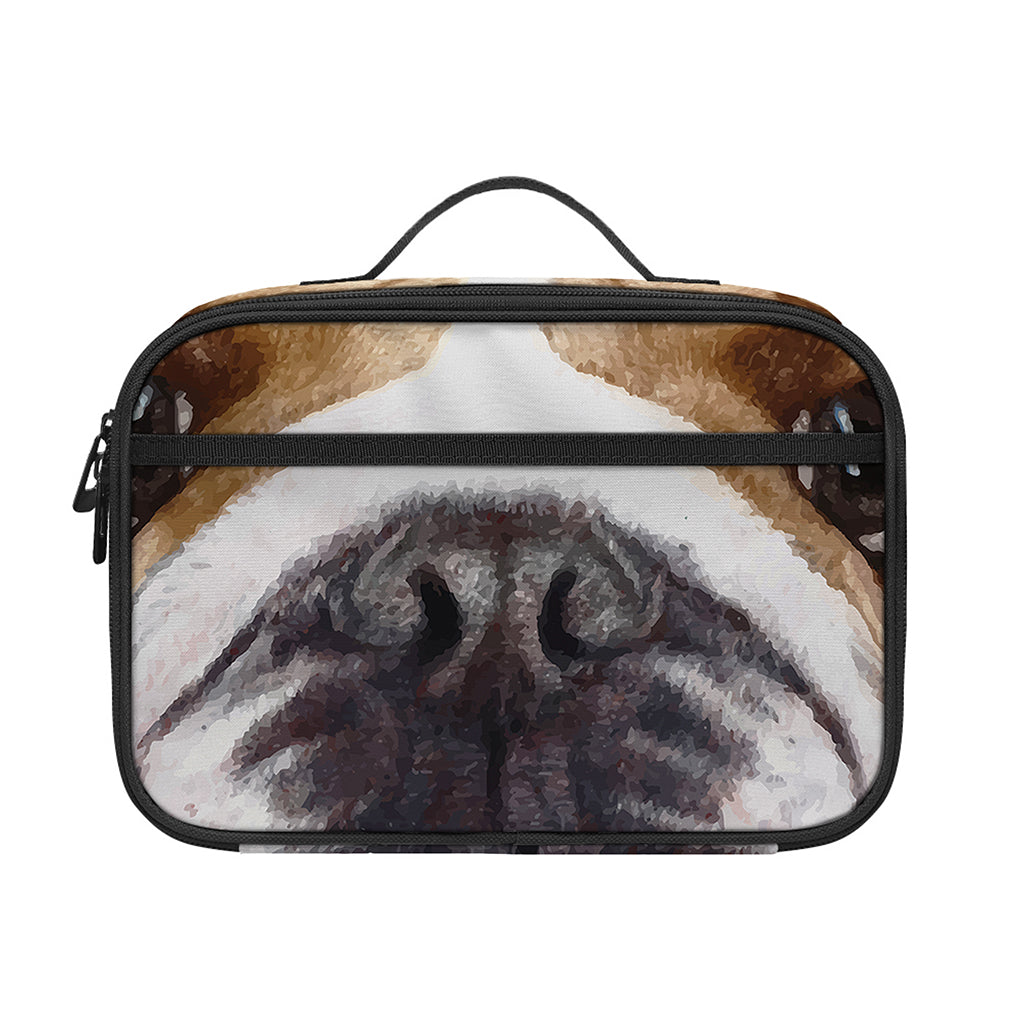 English Bulldog Portrait Print Portable Lunch Bag