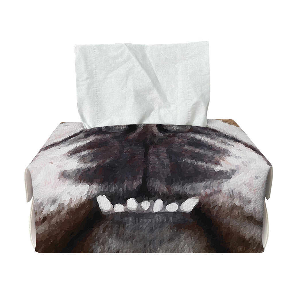English Bulldog Portrait Print Rectangle Tissue Box Cover