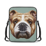 English Bulldog Portrait Print Rectangular Crossbody Bag