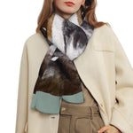 English Bulldog Portrait Print Scarf