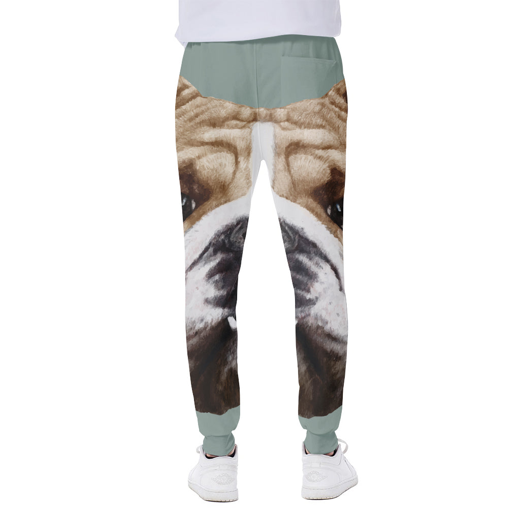 English Bulldog Portrait Print Scuba Joggers