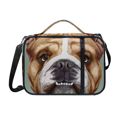 English Bulldog Portrait Print Shoulder Strap Bible Bag