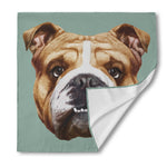 English Bulldog Portrait Print Silk Bandana