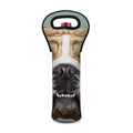 English Bulldog Portrait Print Single Neoprene Wine Tote