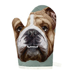English Bulldog Portrait Print Single Oven Mitt
