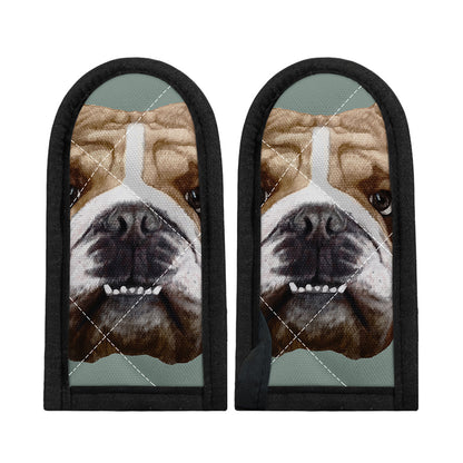 English Bulldog Portrait Print Skillet Handle Cover