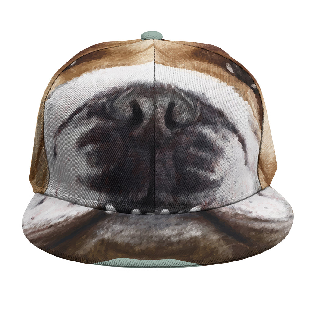 English Bulldog Portrait Print Snapback Cap