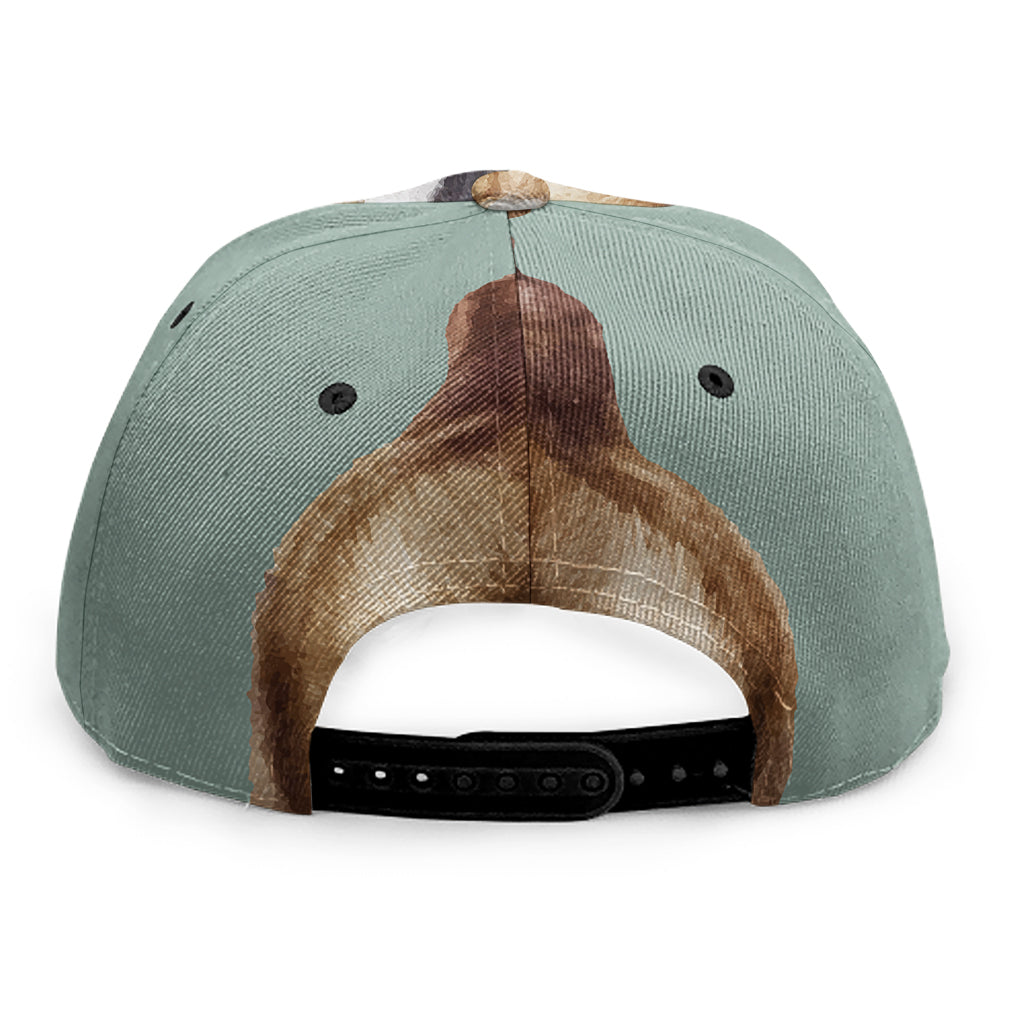 English Bulldog Portrait Print Snapback Cap
