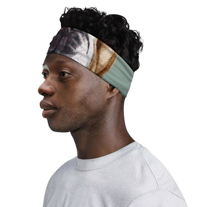 English Bulldog Portrait Print Sports Headband