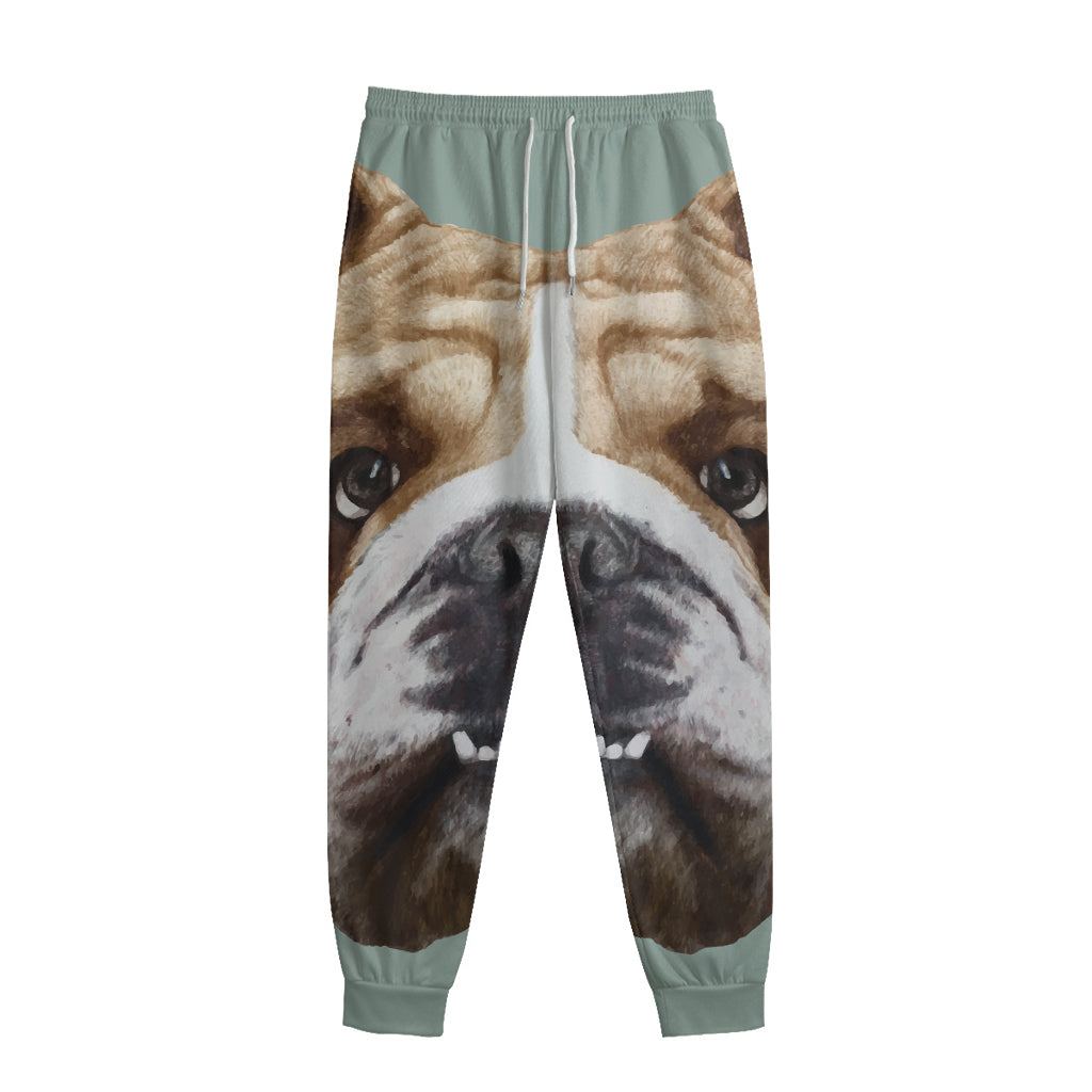English Bulldog Portrait Print Sweatpants