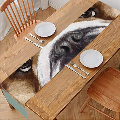 English Bulldog Portrait Print Table Runner