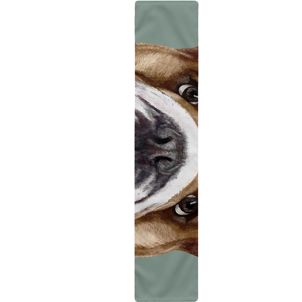English Bulldog Portrait Print Table Runner