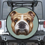 English Bulldog Portrait Print Tire Cover
