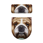 English Bulldog Portrait Print Toilet Lid And Tank Cover Set