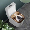 English Bulldog Portrait Print Toilet Lid Cover