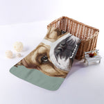 English Bulldog Portrait Print Towel