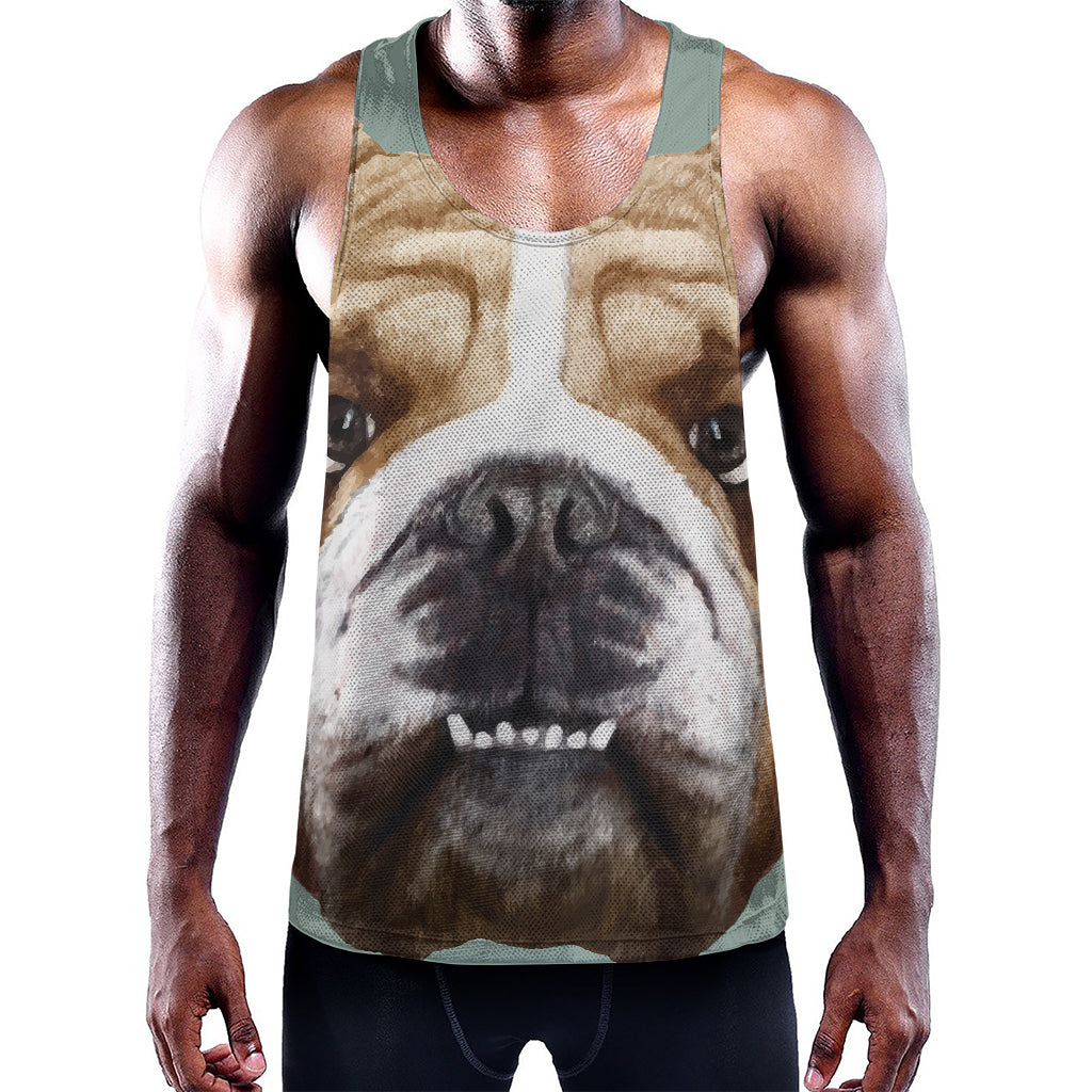 English Bulldog Portrait Print Training Tank Top