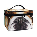 English Bulldog Portrait Print Travel Makeup Bag