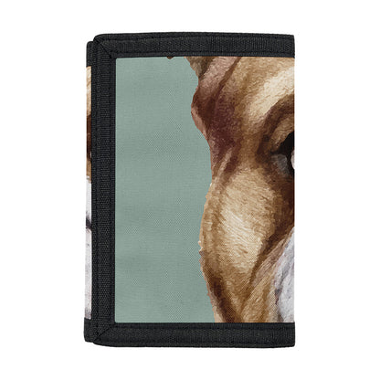 English Bulldog Portrait Print Trifold Wallet