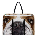 English Bulldog Portrait Print Utility Tote Bag