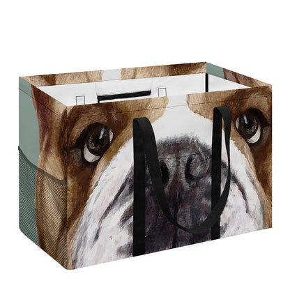 English Bulldog Portrait Print Utility Tote Bag