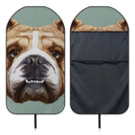 English Bulldog Portrait Print Waterproof Car Seat Cover